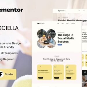 Sociella – Modern Elementor Template Kit for Social Media Agencies