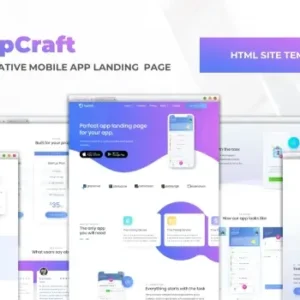 AppCraft – Mobile App Landing Page Template