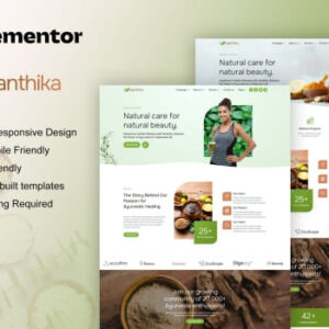 Santhika – Ayurveda & Natural Beauty Care Elementor Template Kit