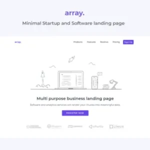 Array Minimal Landing Page Template